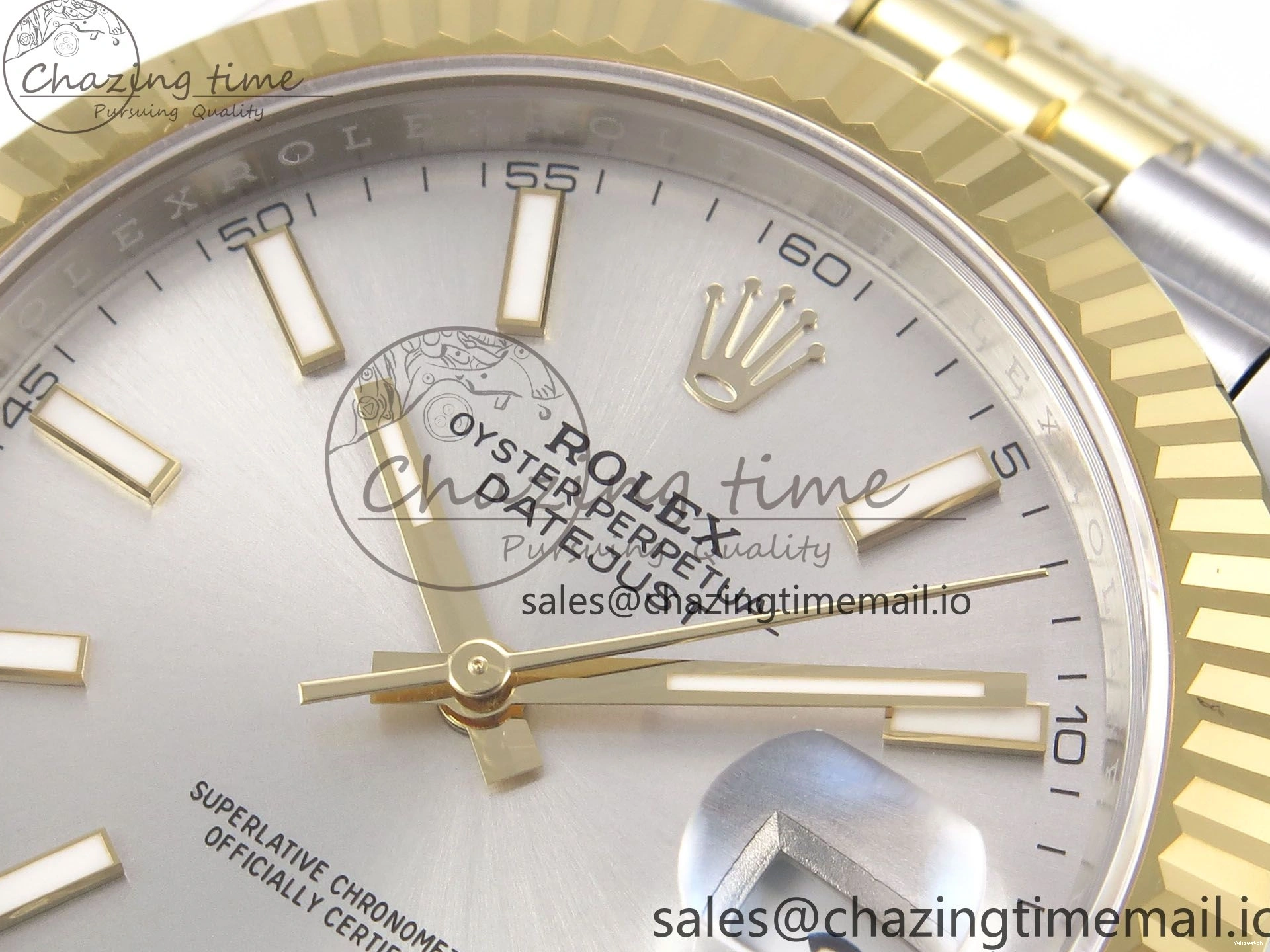 Silver 126333 Best DateJust 41 Edition A3235 SS Stick on YG EWEF Dial Jubilee Bracelet 0118